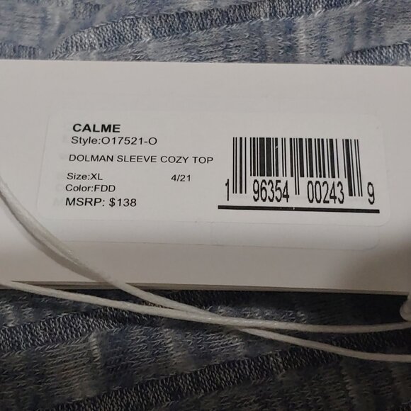 Calme by JW  Set Womens  Cozy LARGE Wide Leg Pants with XL Dolman Top  Soft - Picture 7 of 14